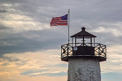 American Flag by Ladies Delight Lighthouse Tower